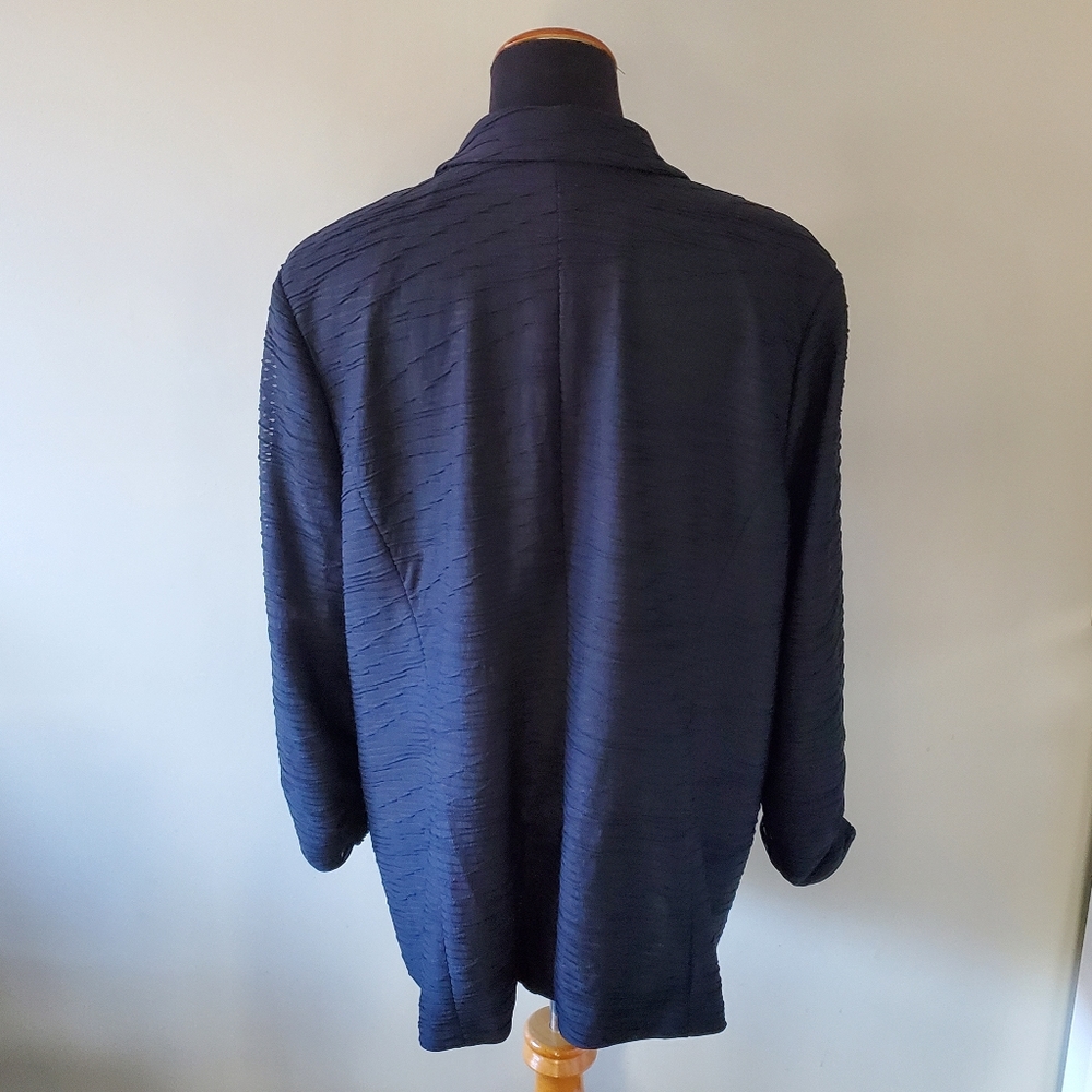 Chico's XL Modern Contemporary Whimsigoth Romantic Illusion Sleeve Blazer - Picture 13 of 14